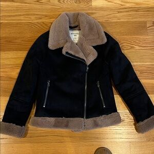 Abercrombie Kids Beige Furry Jacket